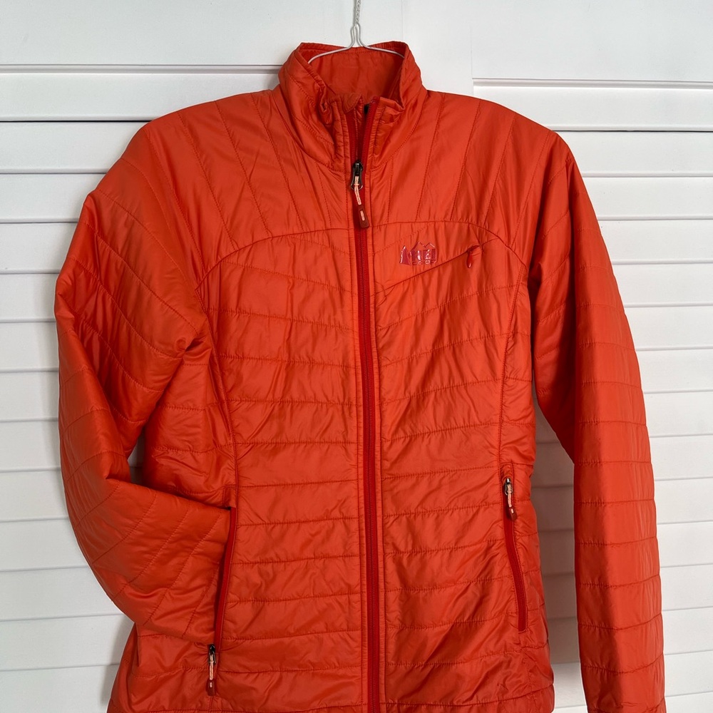 REI Puffer Co•Op Orange Quilted Jacket